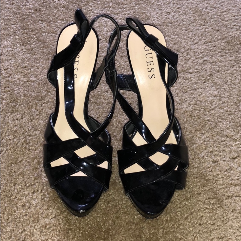 Black Guess Strappy Heels